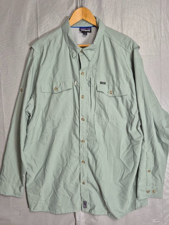 Patagonia Other - Patagonia Long-Sleeved Sol Patrol Button Up Shirt Light Green XL Fishing 0702